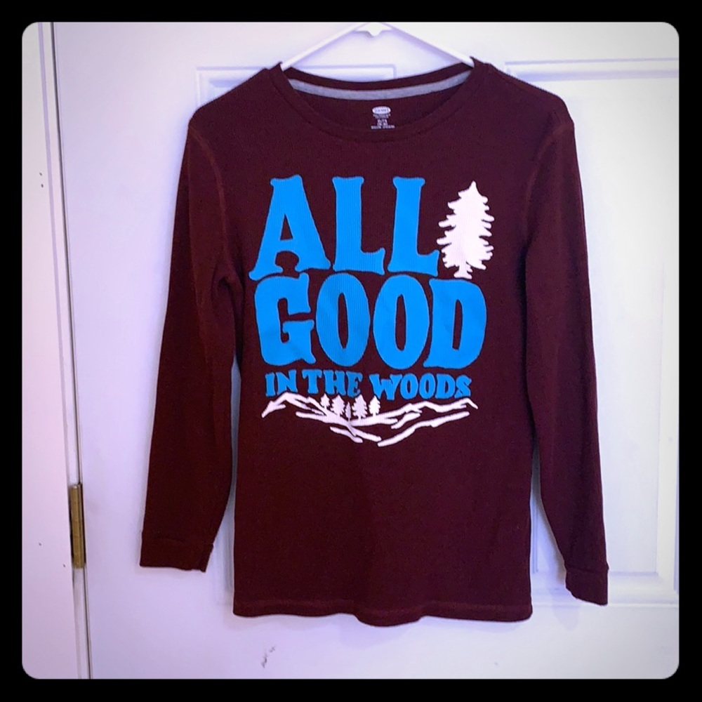 🌲 2/$14 All good Thermal burgundy long sleeve